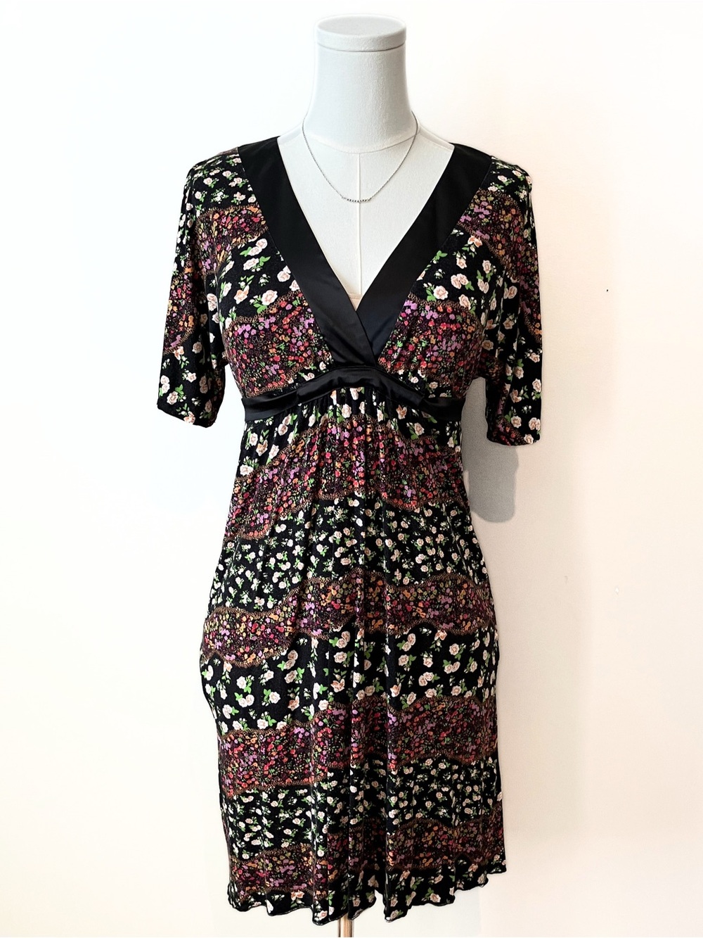 Buffalo David Bitton Black Floral Midi Dress